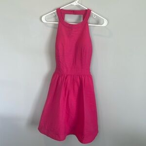 Lauren James Seersucker Bow-Back Dress - Pink